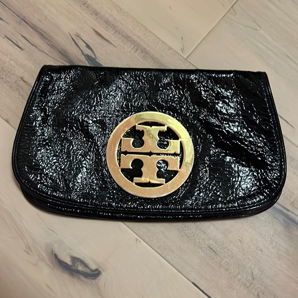 Tory Burch Black & Gold Clutch
